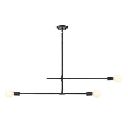 Z-Lite Modernist 3 Light Chandelier in Matte Black - 731-3MB