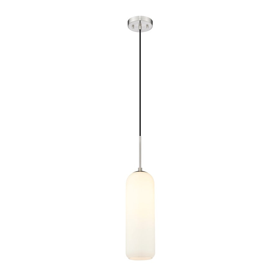 Z-Lite Monty 1 Light 22" Pendant in Brushed Nickel/Matte Opal - 732P22-BN