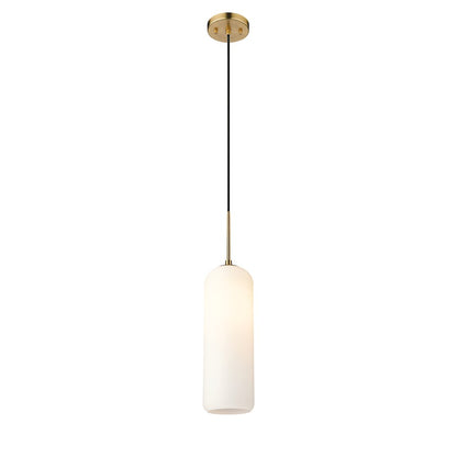 Z-Lite Monty 1 Light 22" Pendant, Heritage Brass/Matte Opal - 732P22-HBR