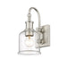 Z-Lite Bryant 1 Light Wall Sconce in Brushed Nickel/Clear Seedy - 734-1S-BN
