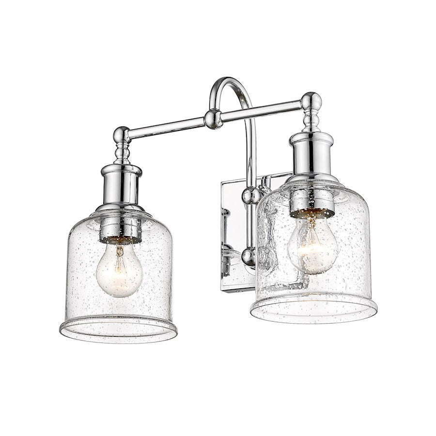 Z-Lite Bryant 2 Light Vanity in Chrome/Clear Seedy - 734-2V-CH