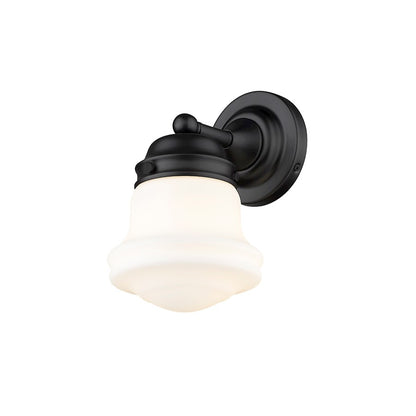 Z-Lite Vaughn 1 Light Wall Sconce in Matte Black/Opal - 735-1S-MB