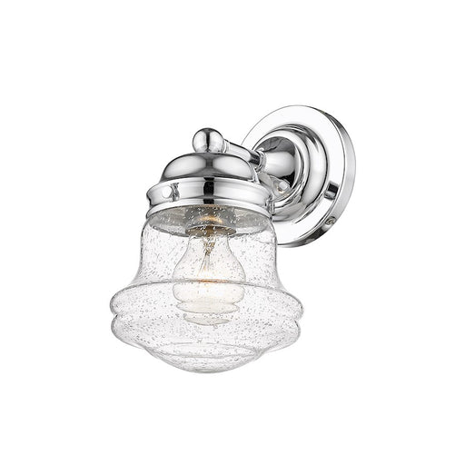 Z-Lite Vaughn 1 Light Wall Sconce in Chrome/Clear Seedy - 736-1S-CH