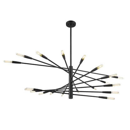 Z-Lite Ascension 20 Light Chandelier in Matte Black - 737-20MB