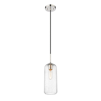 Z-Lite Monty 1 Light 17" Pendant, Brushed Nickel/Matte Opal - 738P17-BN