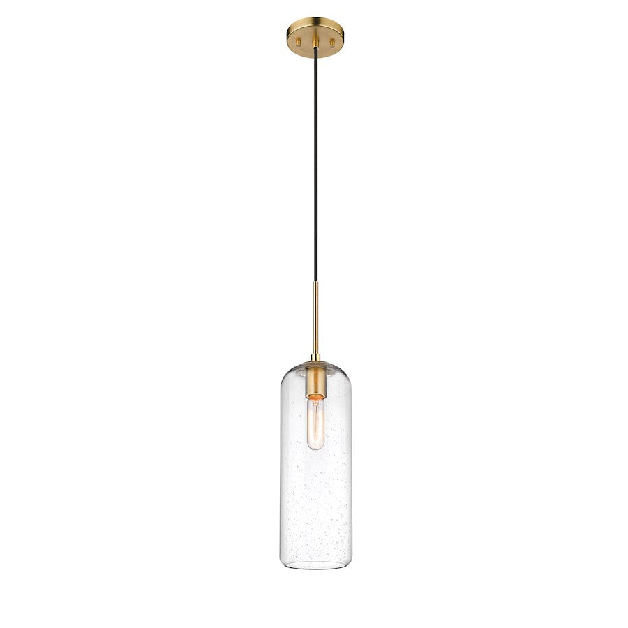 Z-Lite Monty 1 Light 22" Pendant, Heritage Brass/Clear - 738P22-HBR