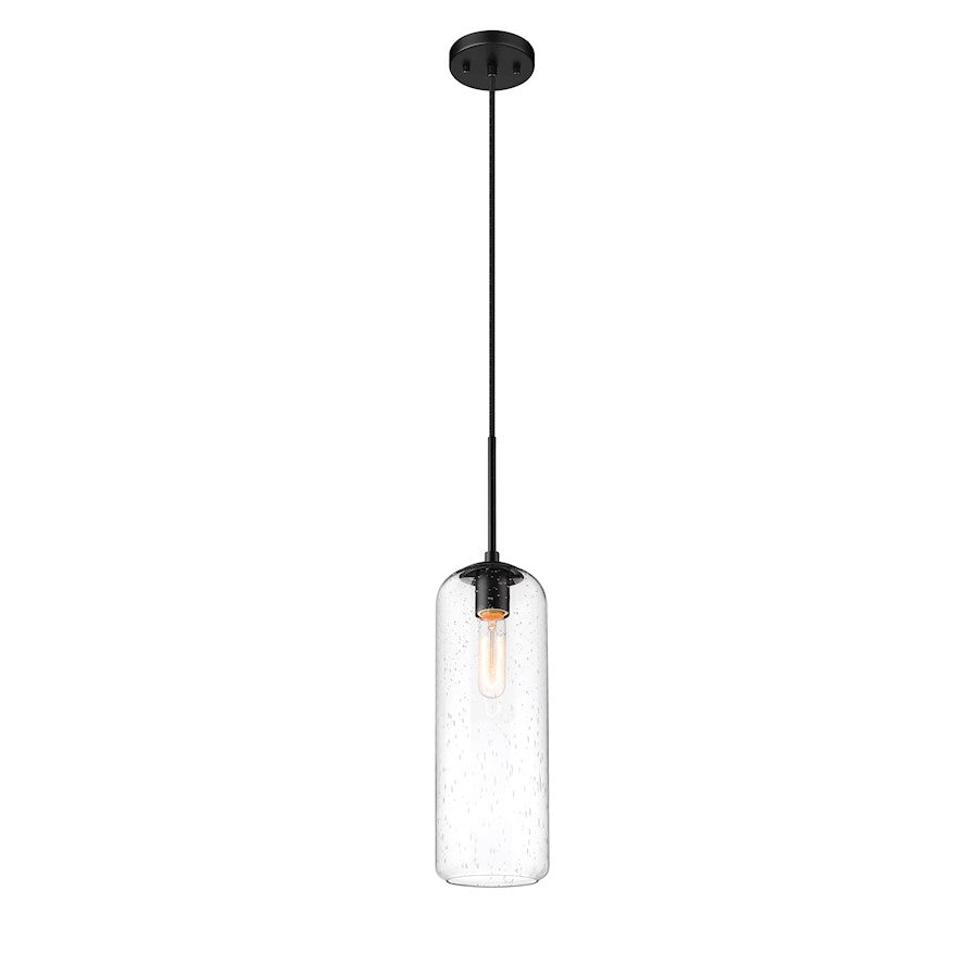 Z-Lite Monty 1 Light 22" Pendant, Matte Black/Matte Opal - 738P22-MB