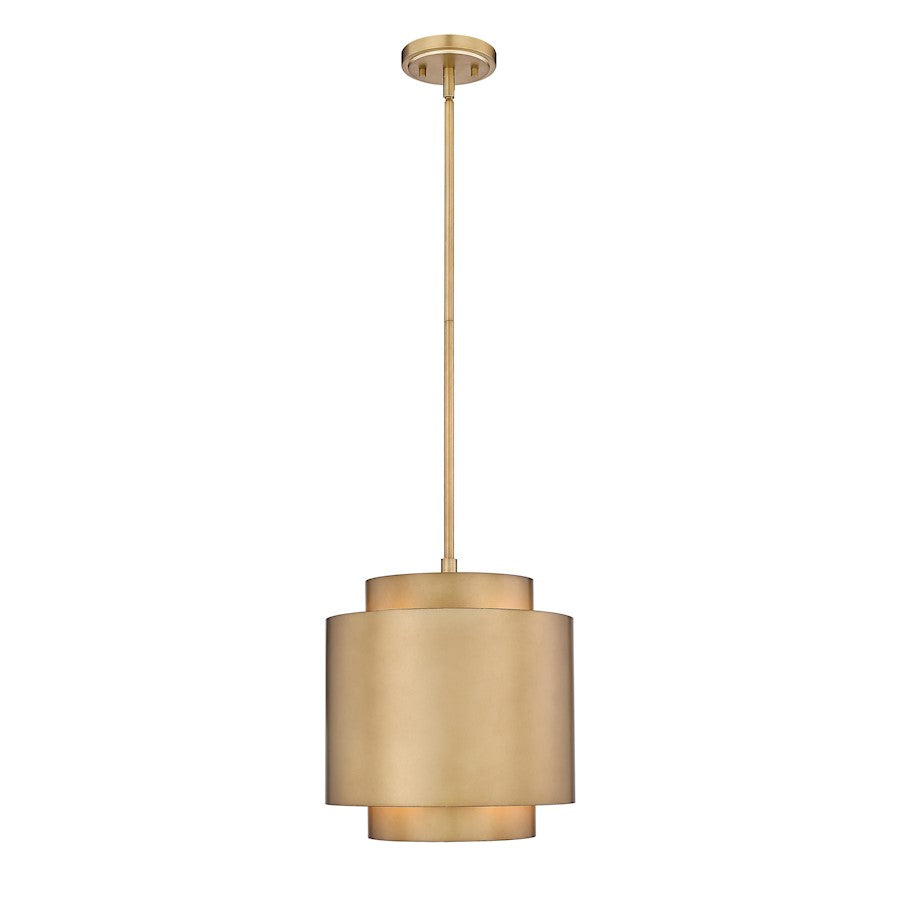 Z-Lite Harlech 1 Light Pendant, Rubbed Brass/Rubbed Brass - 739P12-RB