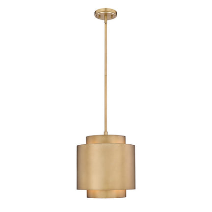 Z-Lite Harlech 1 Light Pendant, Rubbed Brass/Rubbed Brass - 739P12-RB