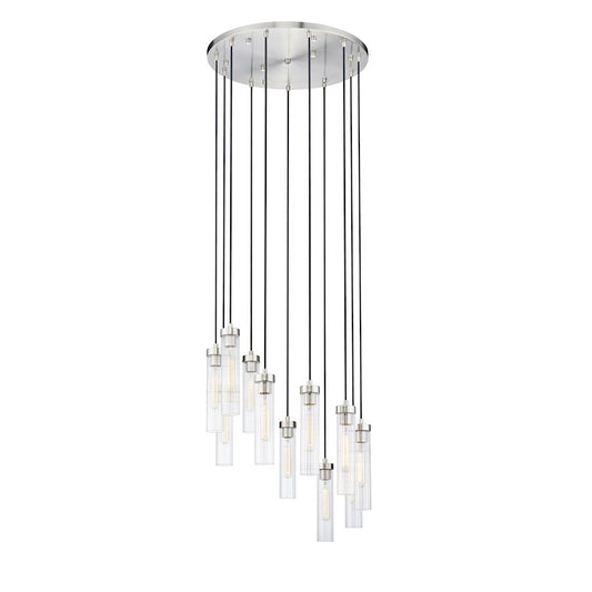 Z-Lite Beau 11 Light Chandelier, Brushed Nickel/Clear - 740P-11R-BN