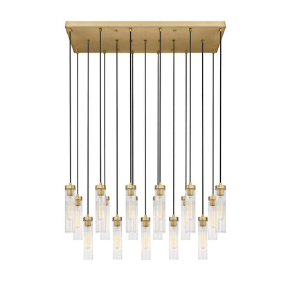 Z-Lite Beau 17 Light Chandelier, Rubbed Brass/Clear - 740P-17L-RB