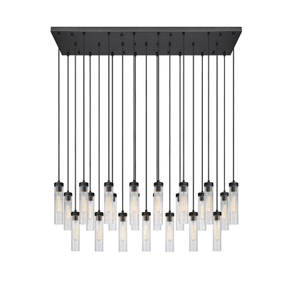 Z-Lite Beau 23 Light Chandelier, Matte Black/Clear - 740P-23L-MB