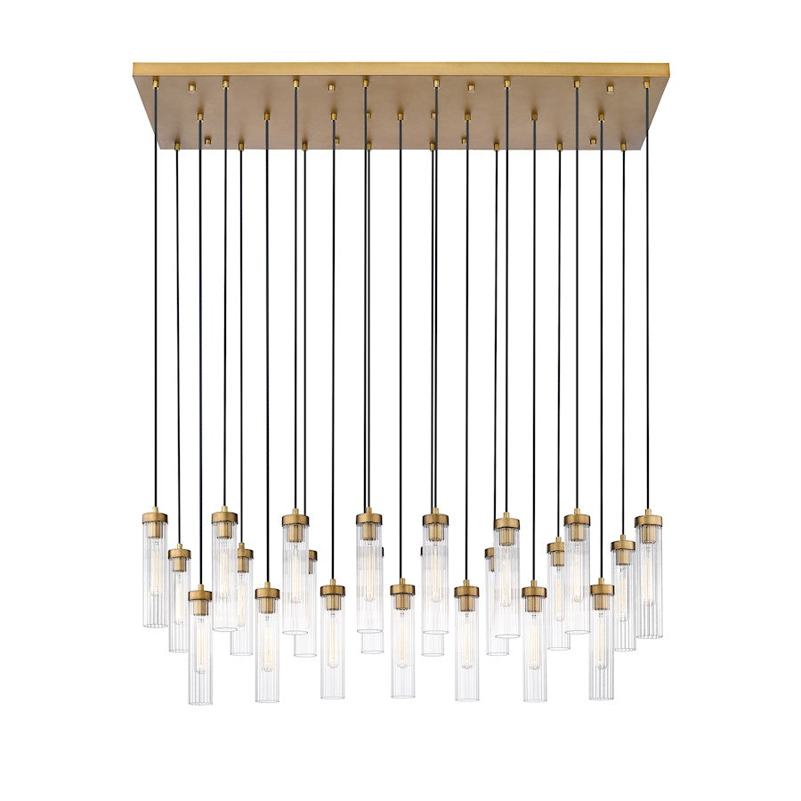 Z-Lite Beau 23 Light Chandelier, Rubbed Brass/Clear - 740P-23L-RB