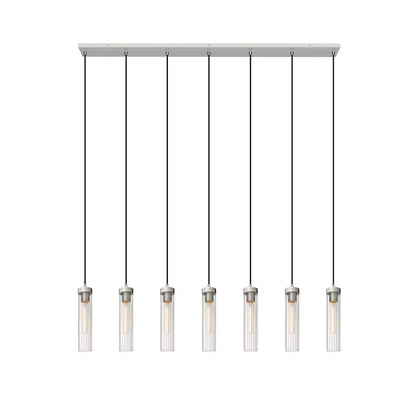 Z-Lite Beau 7 Light 5" Chandelier, Brushed Nickel/Clear - 740P-7L-BN