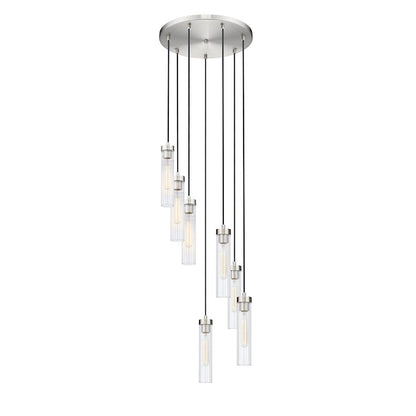 Z-Lite Beau 7 Light 18" Chandelier, Brushed Nickel/Clear - 740P-7R-BN