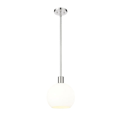 Z-Lite Margo 1 Light 11" Pendant, Polished Nickel/White - 7500P10-PN