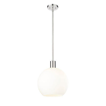 Z-Lite Margo 1 Light 15" Pendant, Polished Nickel/White - 7500P14-PN