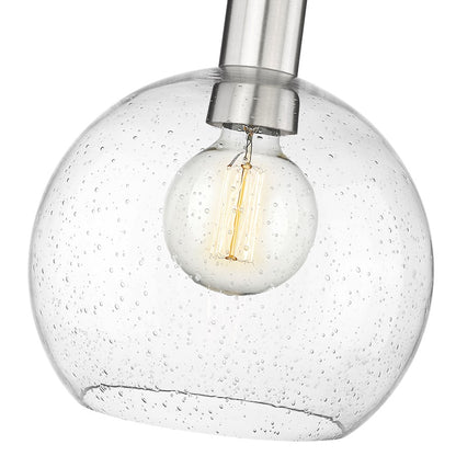 1 Light Pendant, Clear Seedy