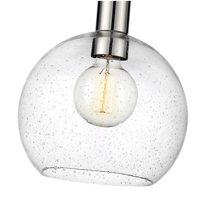 1 Light Pendant, Clear Seedy