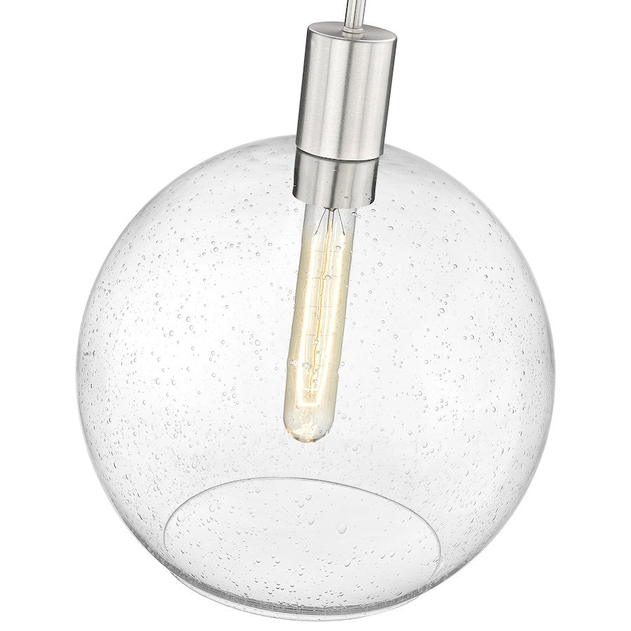 1 Light Pendant, Clear Seedy