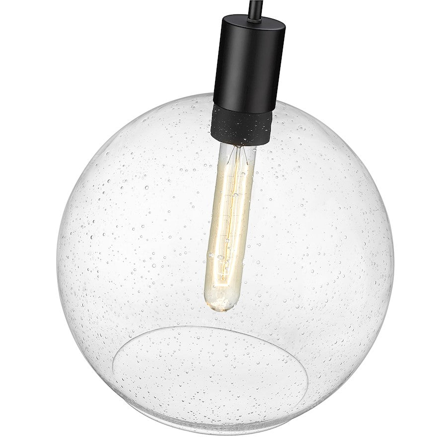 1 Light Pendant, Clear Seedy