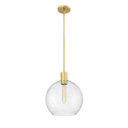 Z-Lite Margo 1 Light 15" Pendant, Olde Brass/Clear Seedy - 7501P14-OBR