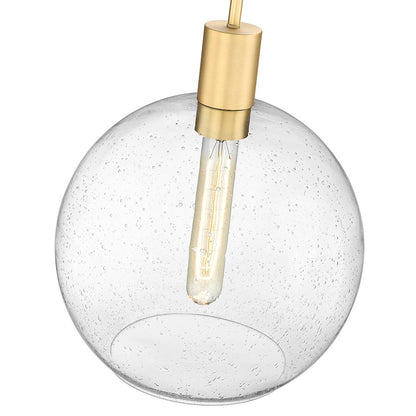 1 Light Pendant, Clear Seedy