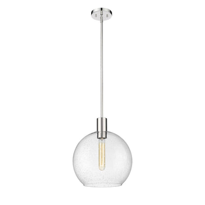 Z-Lite Margo 1 Light 15" Pendant, Polished Nickel/Clear Seedy - 7501P14-PN