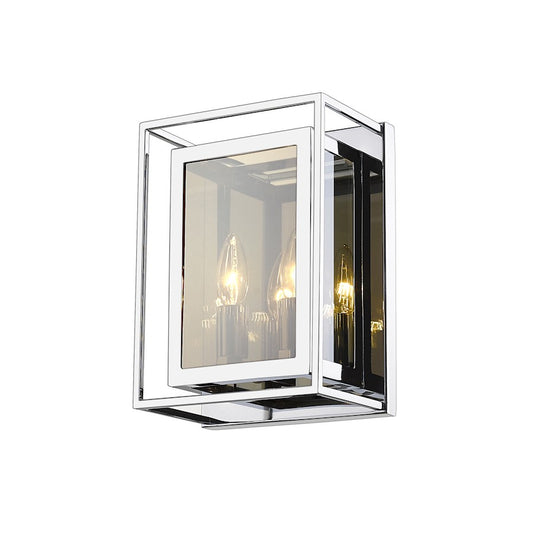 Z-Lite Infinity 2 Light 11.25" Wall Sconce, Chrome, Smoke - 802-2S-CH