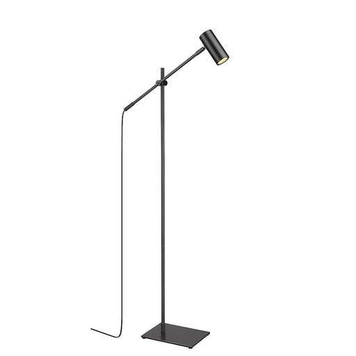 Z-Lite Calumet 1 Light Floor Lamp, Matte Black/Matte Black - 814FL-MB