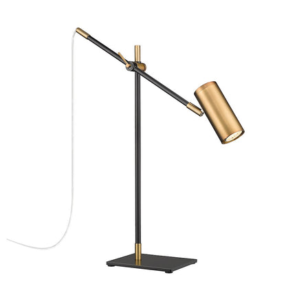 Calumet 1 Lt Table Lamp, Black + Olde Brass/Olde Brass