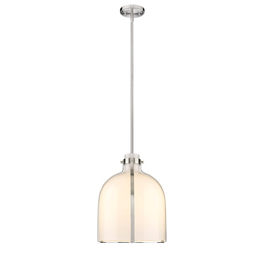 1 Light Chandelier, White Opal