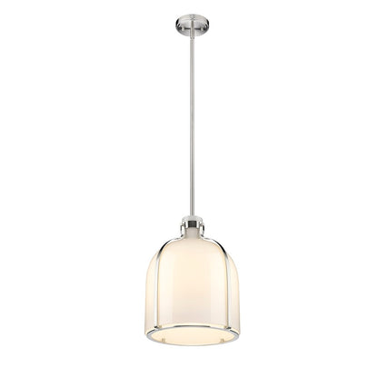 1 Light Chandelier, White Opal