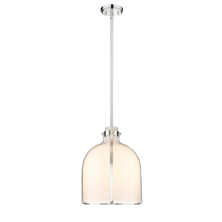 1 Light Chandelier, White Opal