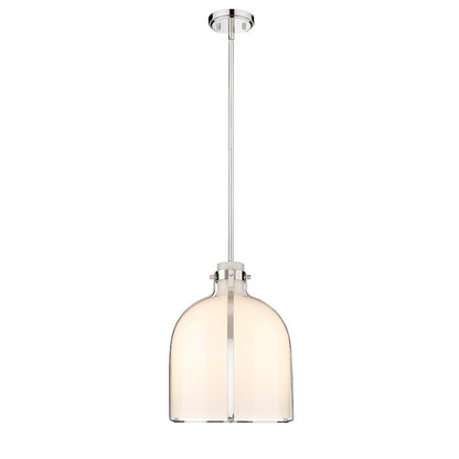 1 Light Chandelier, White Opal