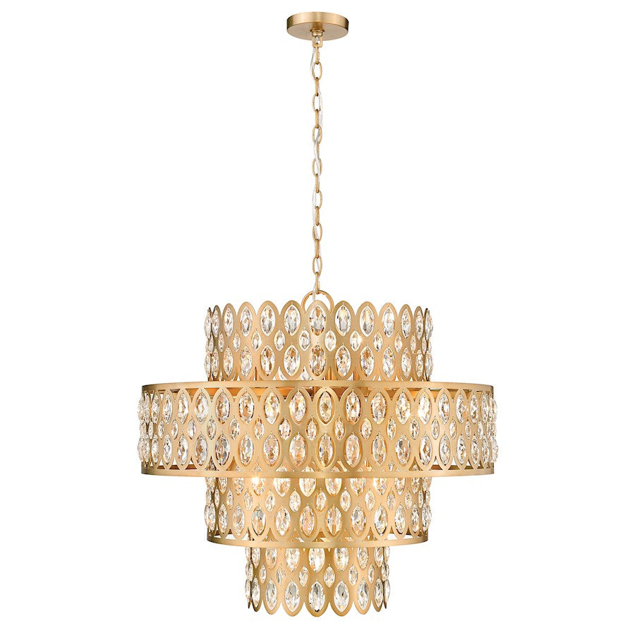 Z-Lite Dealey 13 Light Pendant, Heirloom Brass/Heirloom Brass - 822P26-HB