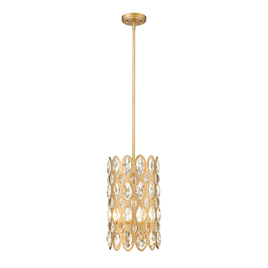 Z-Lite Dealey 3 Light Pendant, Heirloom Brass/Heirloom Brass - 822P9-HB