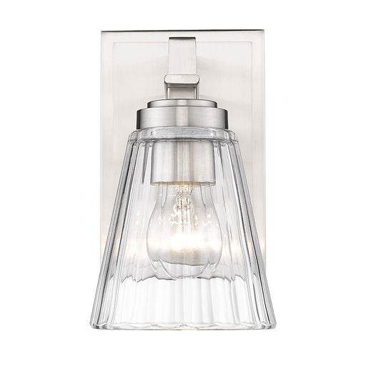 Z-Lite Lyna 1 Light Wall Sconce, Brushed Nickel/Clear - 823-1S-BN