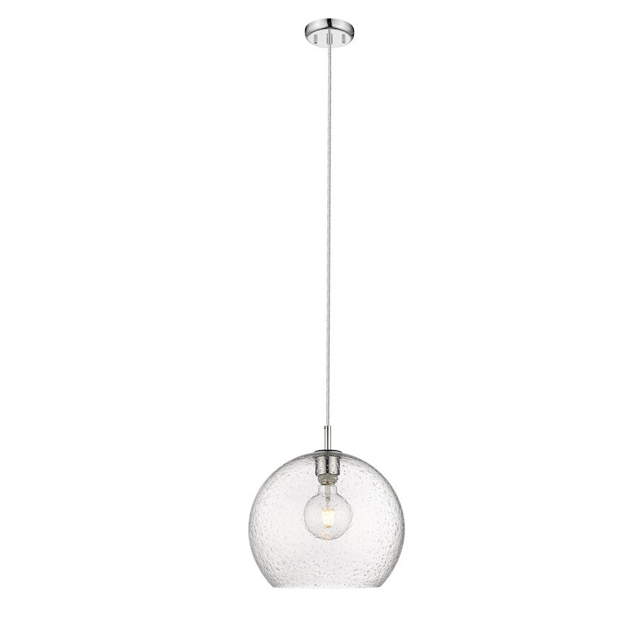 Z-Lite 1 Light Nimbus Pendant, Chrome/Ice - 915-12CH