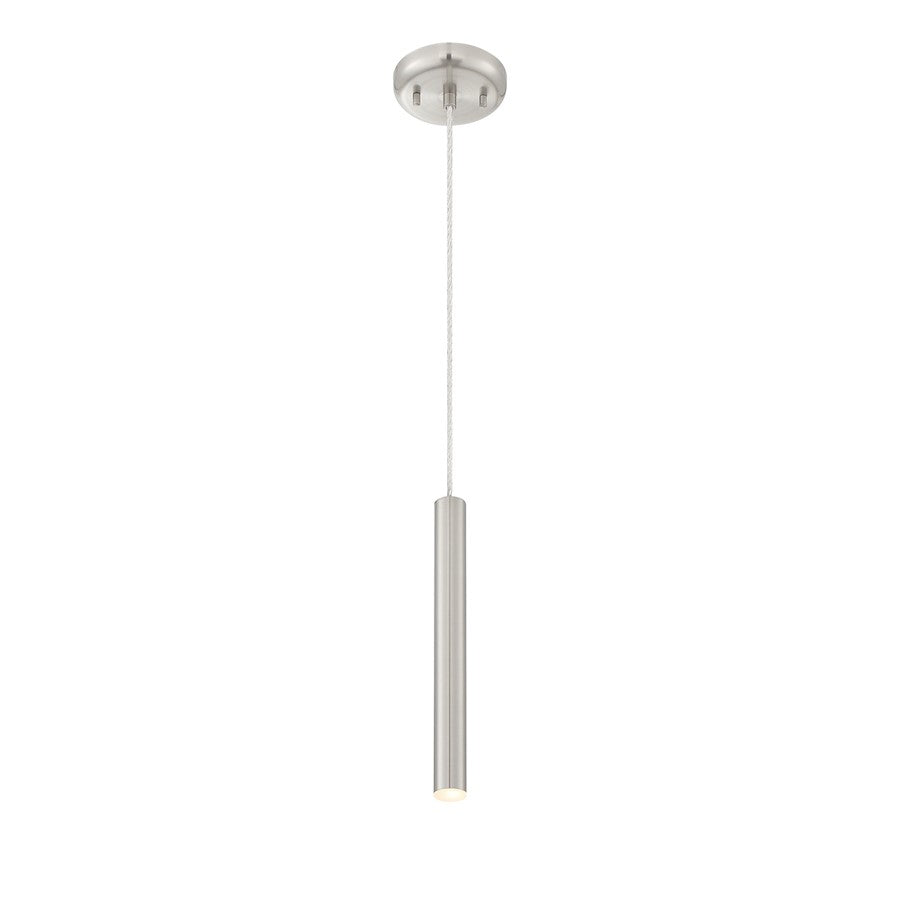 Z-Lite Forest 1 Light 12" Mini Pendant, Nickel - 917MP12-BN-LED