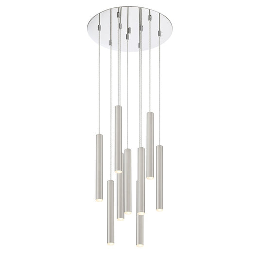 Z-Lite Forest 10 Light Island/Billiard, Chrome/Nickel - 917MP12-BN-LED-9RCH