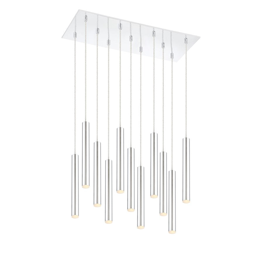 Z-Lite 11 Light Forest 12" Island/Billiard, Chrome - 917MP12-CH-LED-11LCH