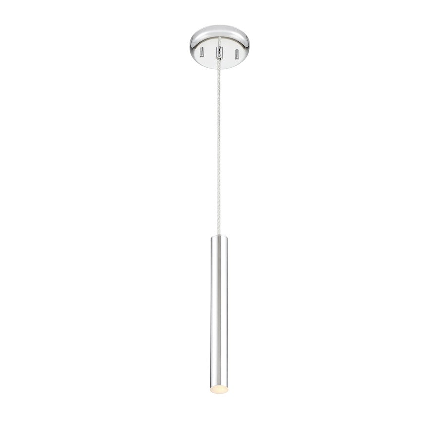 Z-Lite Forest 1 Light 12" Mini Pendant, Chrome - 917MP12-CH-LED