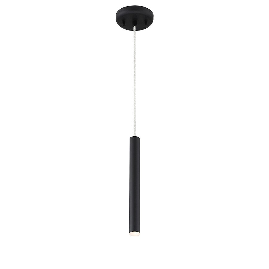 Z-Lite 1 Light Forest 12" Mini Pendant, Matte black - 917MP12-MB-LED