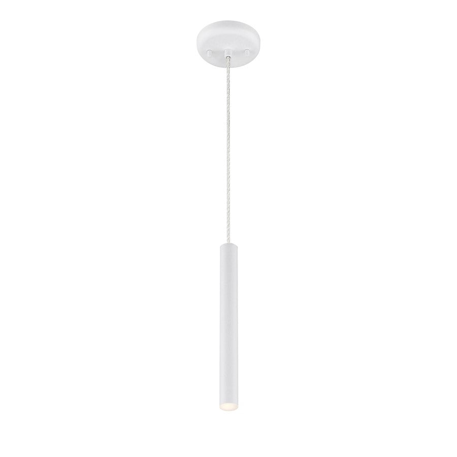 Z-Lite 1 Light Forest 12" Mini Pendant, Matte White - 917MP12-WH-LED