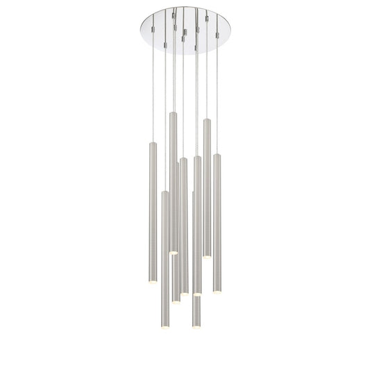 Z-Lite 9 -LT Forest RCH 24" Island/Billiard, Satin Nickel - 917MP24-BN-LED-9RCH