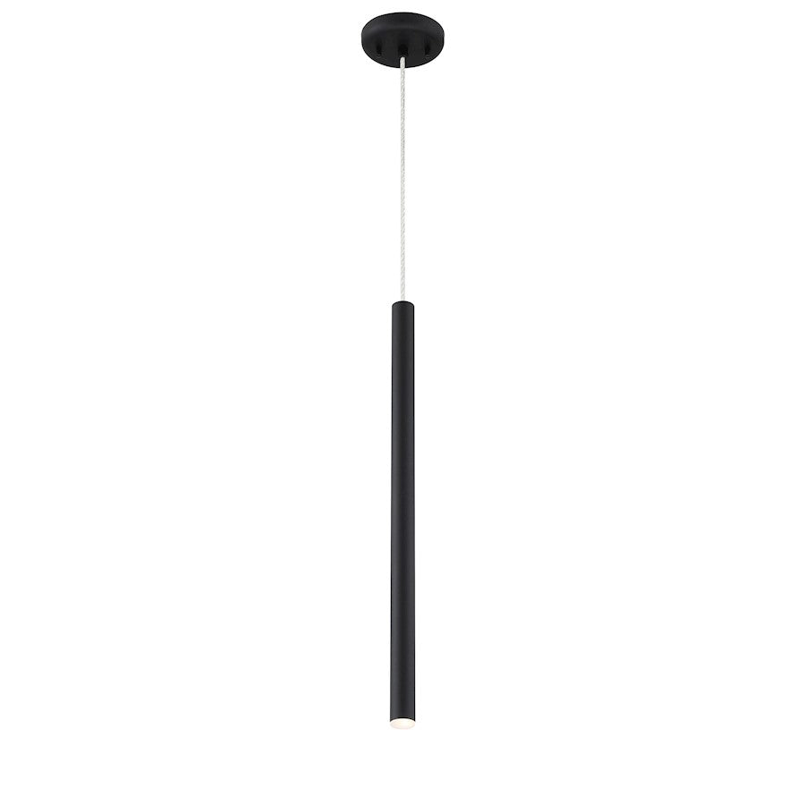 Z-Lite Forest 1 Light 24" Mini Pendant, Matte black/Matt black - 917MP24-MB-LED