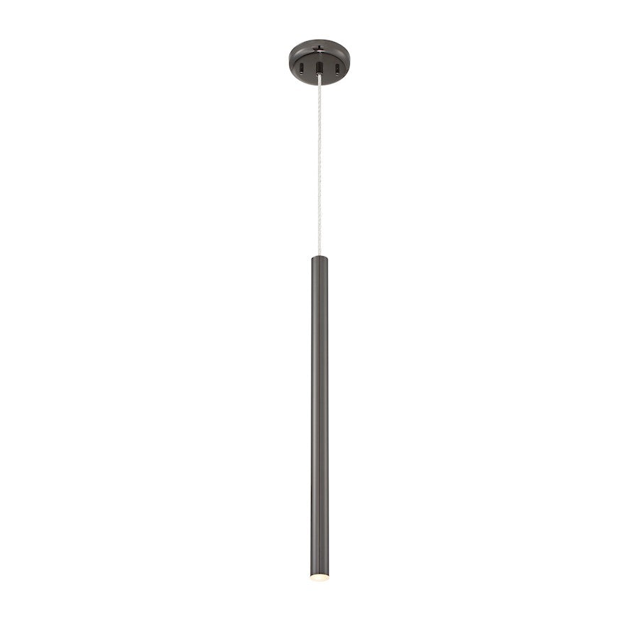 Z-Lite 1 Light Forest 24" Mini Pendant, Pearl Black - 917MP24-PBL-LED