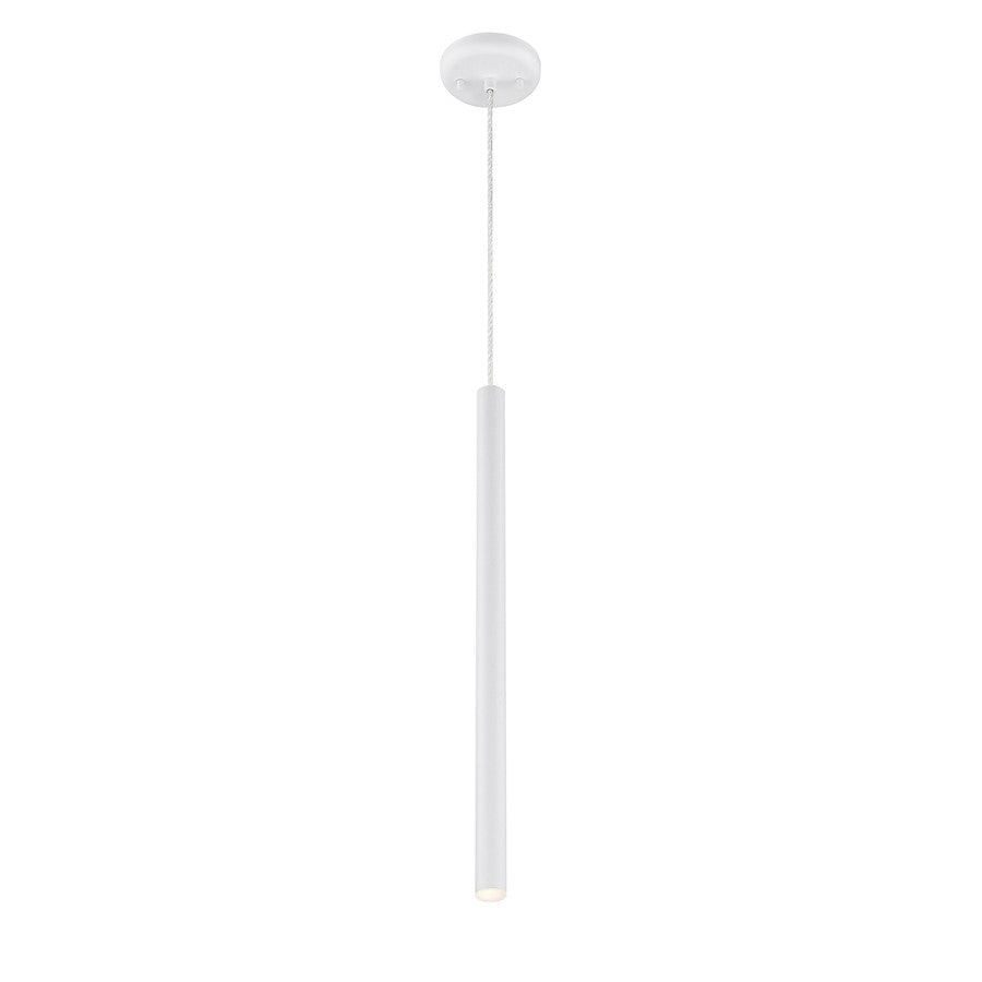 Z-Lite 1 Light Forest 24" Mini Pendant, Matte White - 917MP24-WH-LED