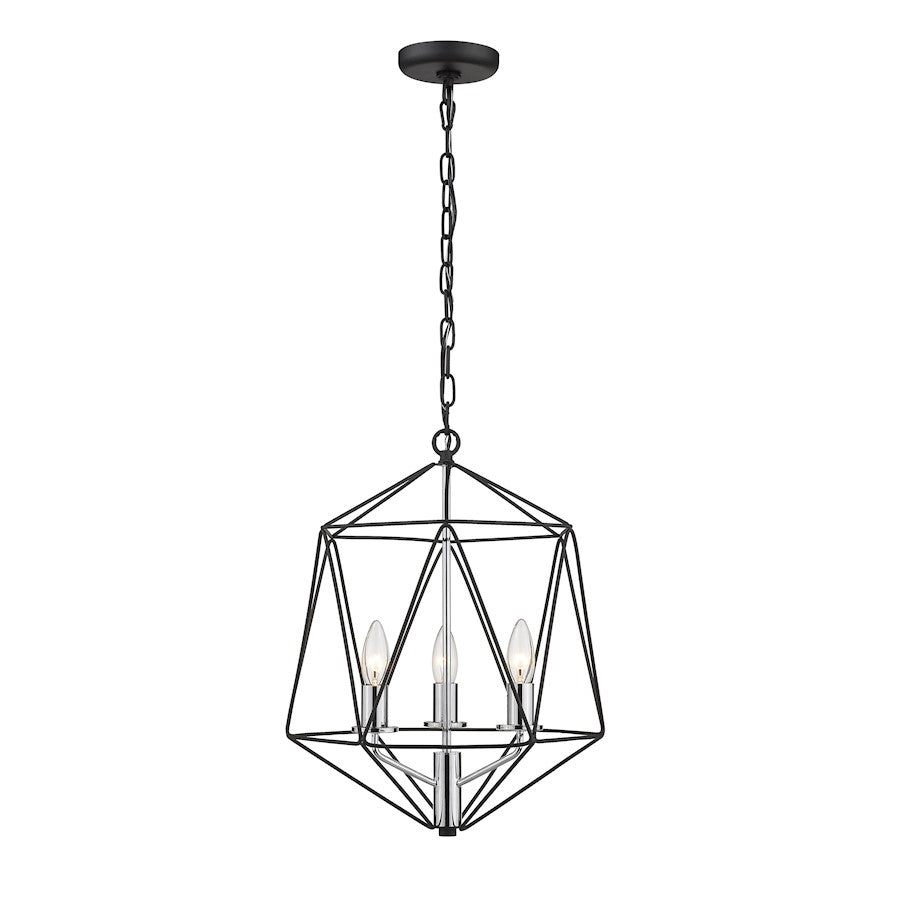 Geo Chandelier, Matte Black